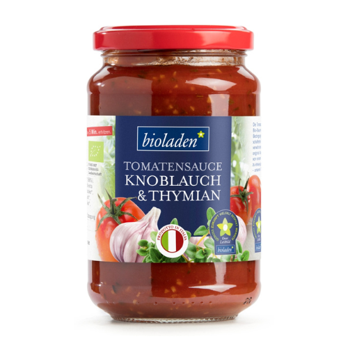 bioladen* Tomatensauce Knoblauch Thymian, 340g